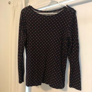 LOFT polka dot long sleeve